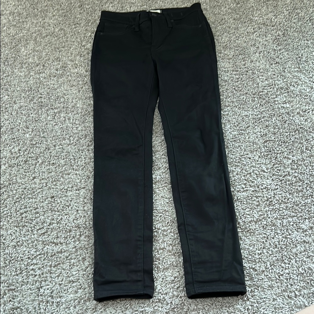 Madewell 10" high rise skinny black 24 stretch jeans soft
